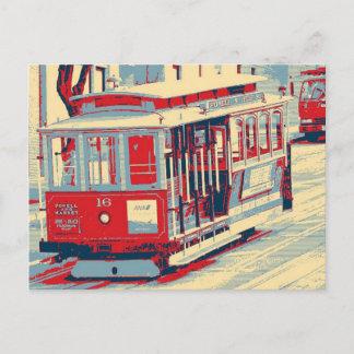 Postal Rojo azul de San Francisco