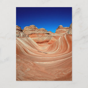 Postal Rojo, beige y amarillo con rayas de viento y