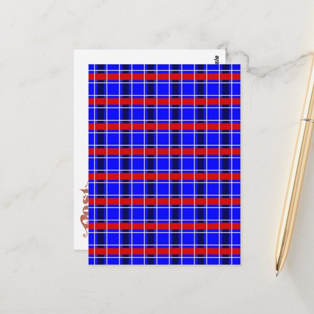 Postal Rojo, Blanco y Azul (Anverso/Reverso In Situ)