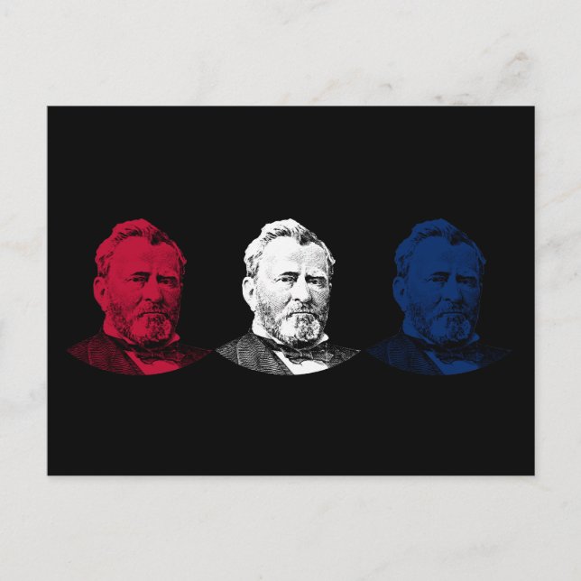 Postal Rojo, Blanco y Azul — Subvención de Estados Unidos (Anverso)