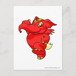 Postal Rojo de Elephante