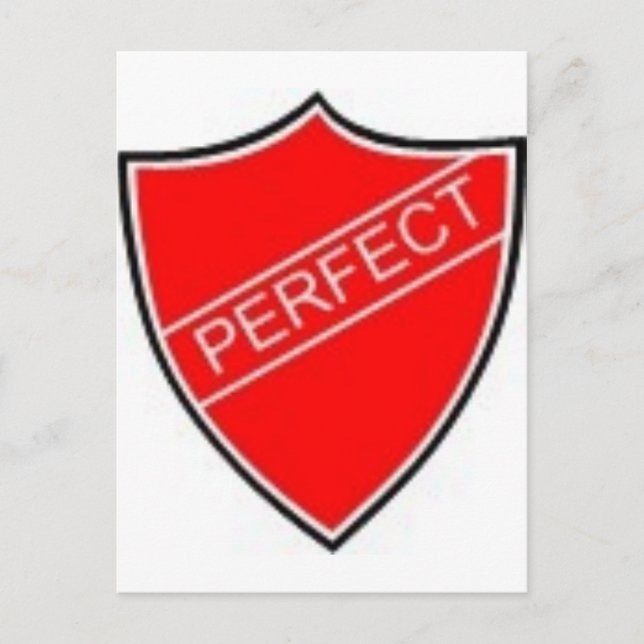 Postal Rojo de la placa prefecta perfecta (Anverso)