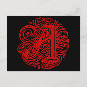 Postal Rojo de Monarchia "A"