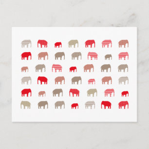 Postal rojo elefante