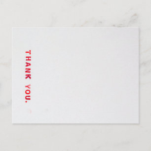 Postal Rojo Estampado Gracias