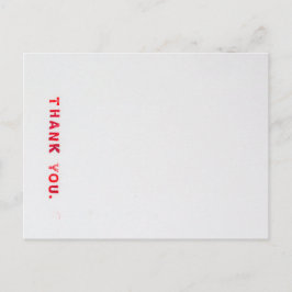 Postal Rojo Estampado Gracias