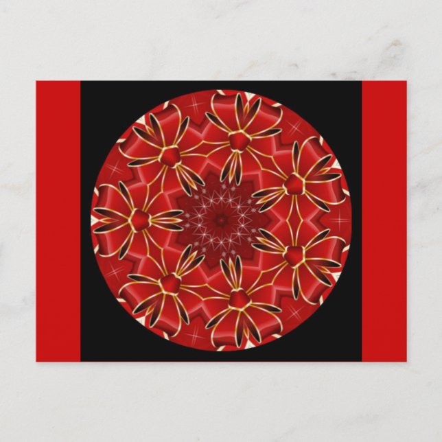 Postal Rojo festivo (Anverso)