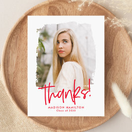 Postal Rojo | Graduación de foto manuscrita de adormidera