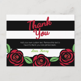 Postal Rojo, Negro, Blanco Gracias Cartas
