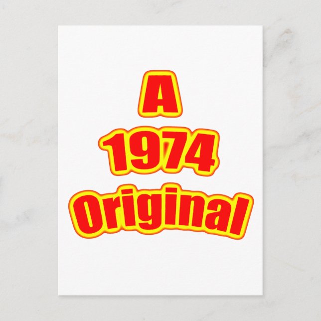 Postal Rojo original de 1974 (Anverso)