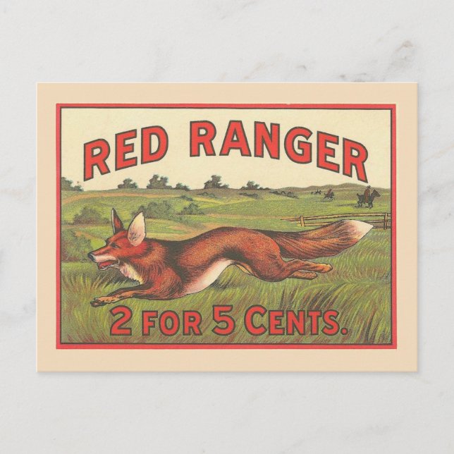 Postal Rojo rojo vintage (Anverso)