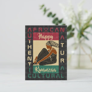 Postal rojo verde negro AFRoCA Afro África Herencia Negra