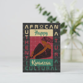 Postal rojo verde negro AFRoCA Afro África Herencia Negra
