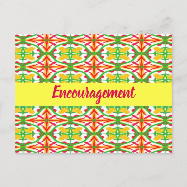 Postal Rojo y amarillo (Anverso)