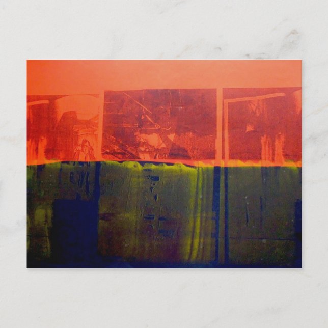 Postal Rojo y azul (Anverso)