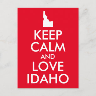 Postal Rojo y blanco mantienen la calma y aman a Idaho