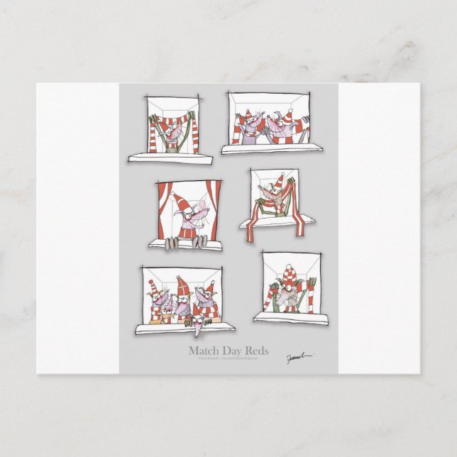Postal rojos de día de partidos de doggy (Anverso)