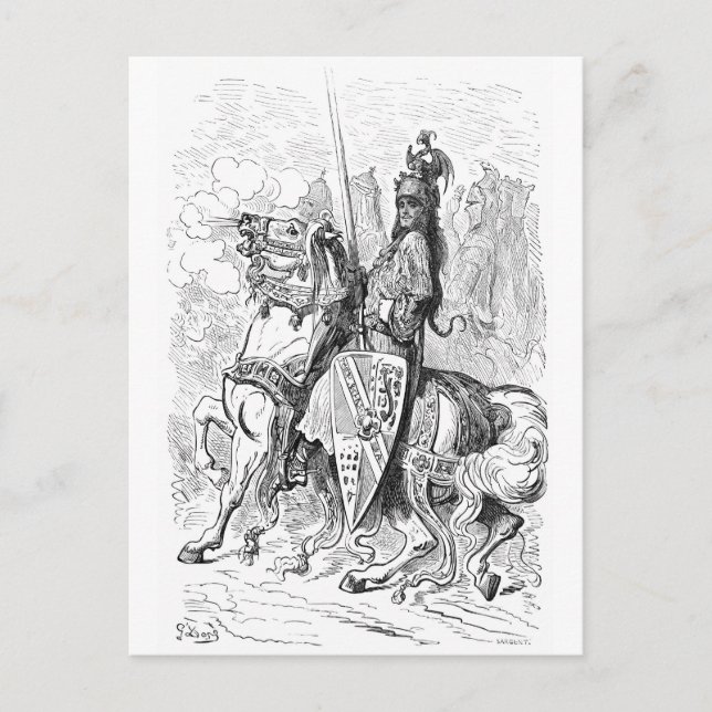 Postal Roland Count de Mans y Knight de Blaives (Anverso)