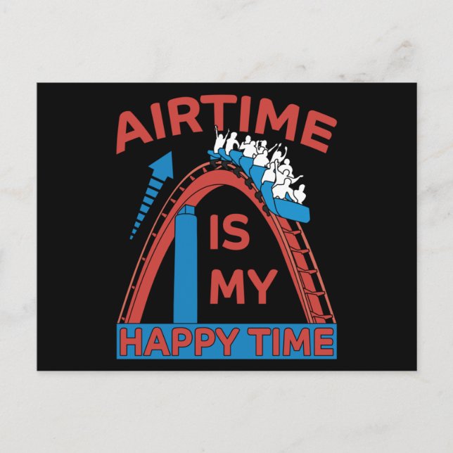 Postal Roller Coaster Funny Amusement Park Gift (Anverso)