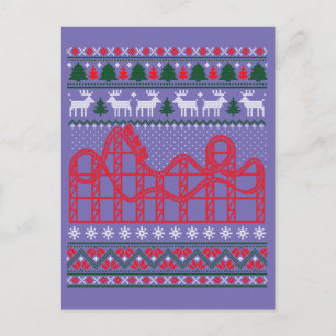 Postal Roller Coaster Scene Ugly Christmas Sweater