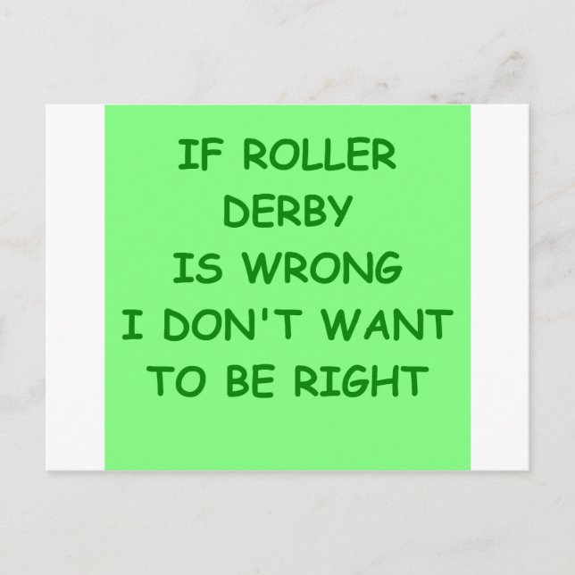 Postal roller derby (Anverso)