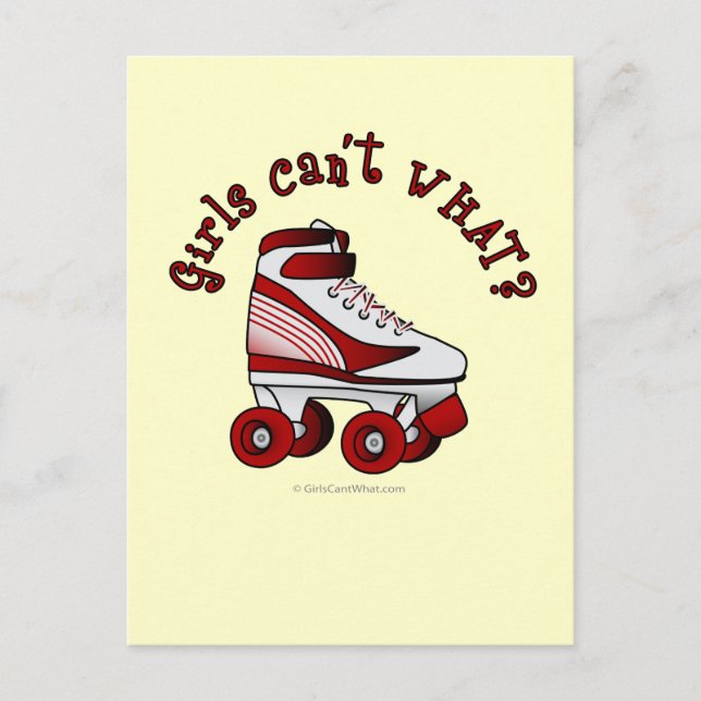 Postal Roller Derby Skate - Rojo (Anverso)