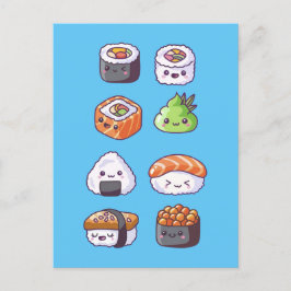 Postal Rollo de sushi de comida japonesa