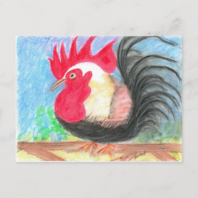 Postal rollo rooster (Anverso)