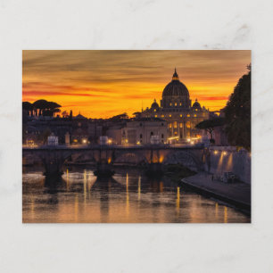 Postal Roma al atardecer