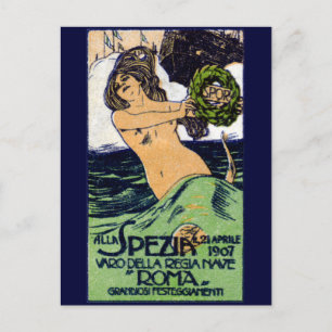 Postal Roma, buque de guerra italiano de 1907