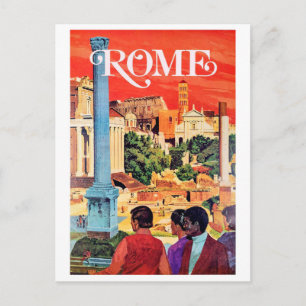 Postal Roma, cartel de viaje vintage