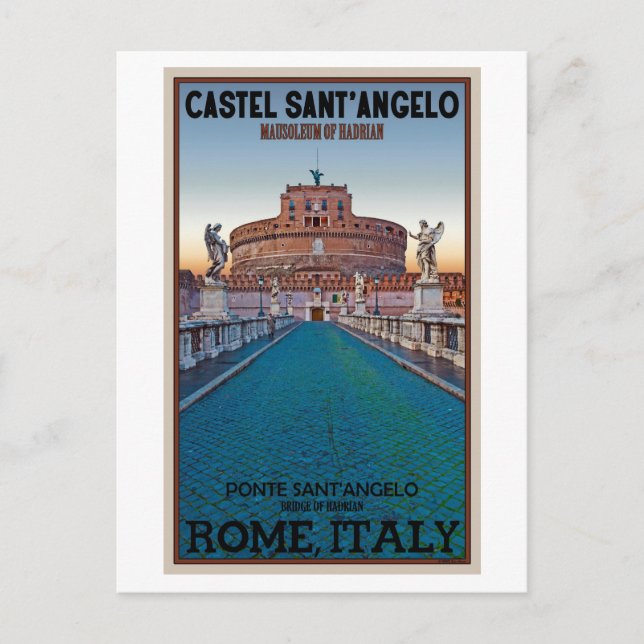 Postal Roma - Castel Sant'Angelo (Anverso)