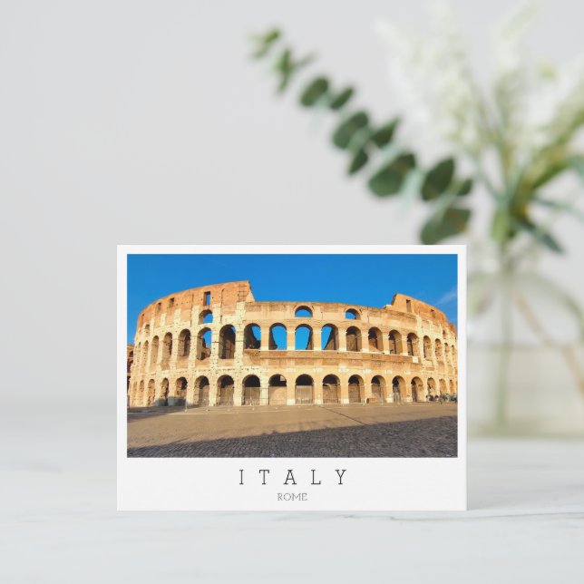 Postal Roma, Coliseo, Italia (Anverso de pie)