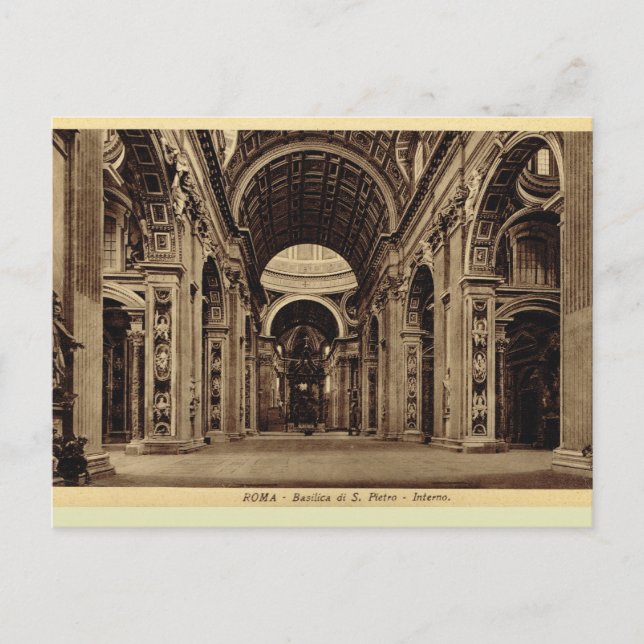 Postal Roma, dentro de la basílica de San Pablo (Anverso)