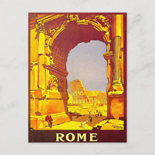 Postal Roma Express Vintage Italia Viaje