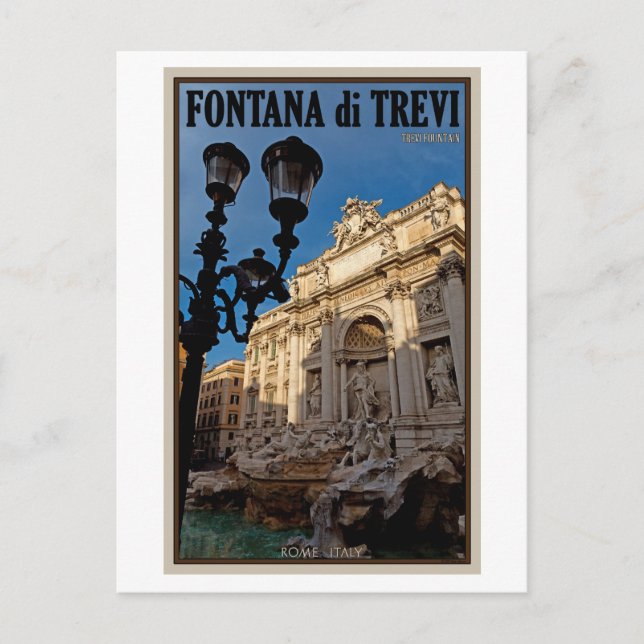 Postal Roma - Fontana di Trevi (Anverso)