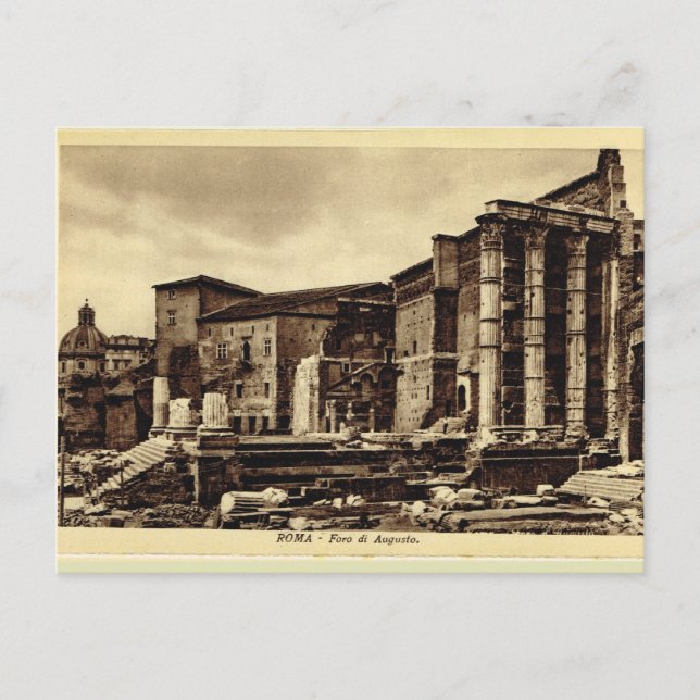 Postal Roma, Foro de Agustus (Anverso)