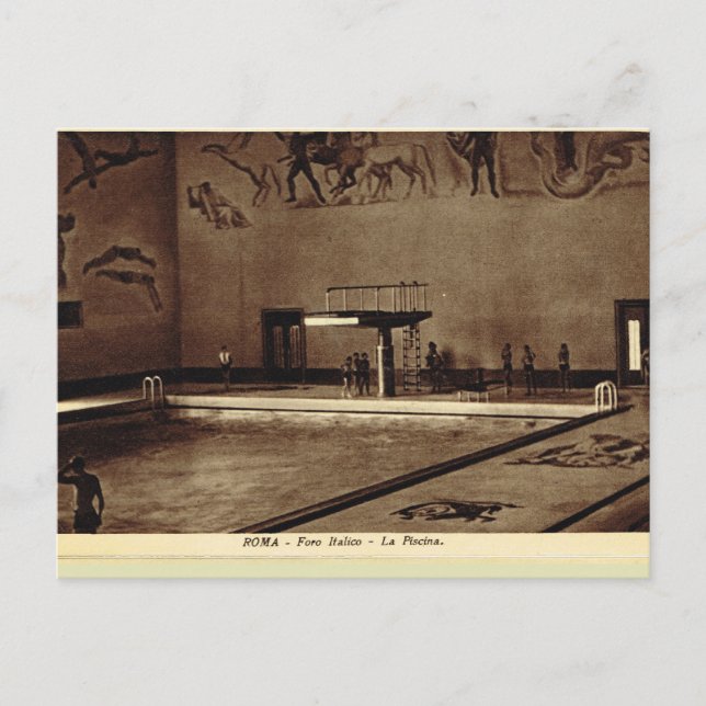 Postal Roma, Foro Italico, Piscina (Anverso)