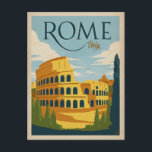 Postal Roma, Italia, Coliseo<br><div class="desc">Anderson Design Group es una firma de diseño y ilustracion galardonada en Nashville,  Tennessee. El fundador Joel Anderson dirige un equipo de artistas talentosos para crear arte poster original que se parece a las estampas publicitarias tradicionales de los años 20 a los 60.</div>