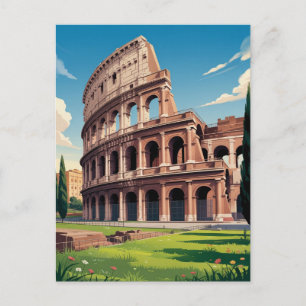 Postal Roma Italia Coliseo Moderno y Tendencia 
