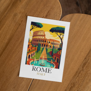 Postal Roma Italia Coliseo Viajes Antiguos