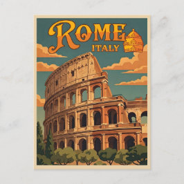 Postal Roma Italia Coliseo Viajes Antiguos
