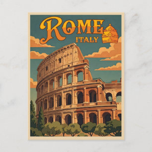 Postal Roma Italia Coliseo Viajes Antiguos