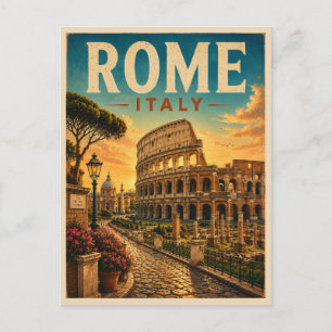 Postal Roma Italia Coliseo Vintage