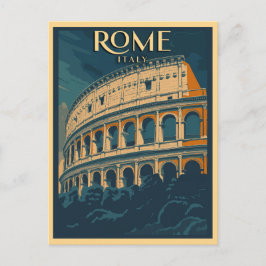 Postal Roma Italia Colosseo de cosecha