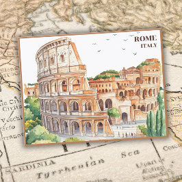 Postal Roma Italia Colosseum Personalizado de arte de via
