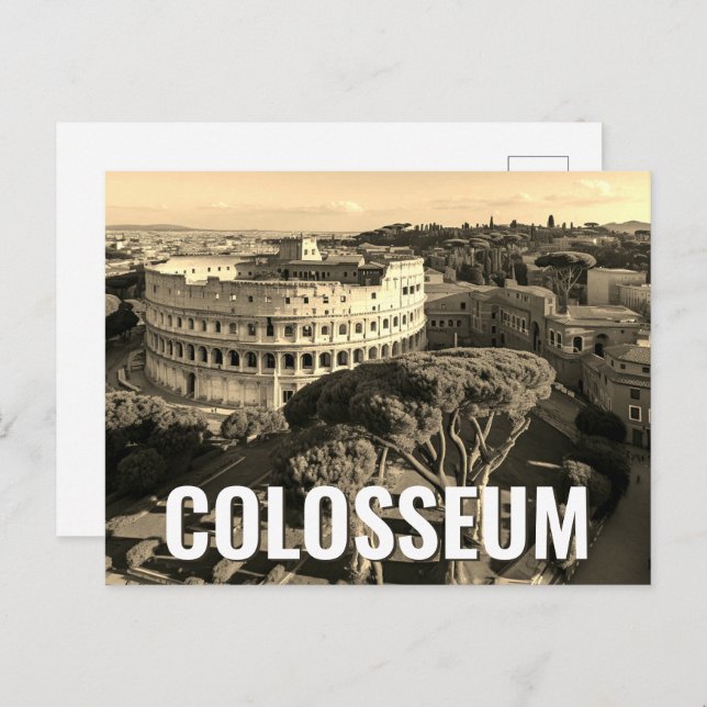Postal Roma Italia Colosseum Travel Art (Anverso / Reverso)