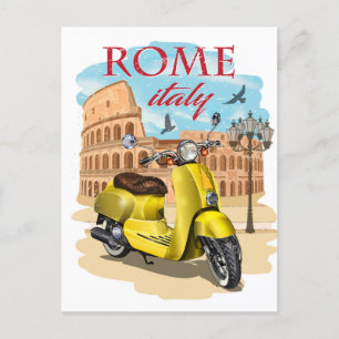 Postal Roma Italia Colosseum Viaje Arte Viaje Ciudad Viej