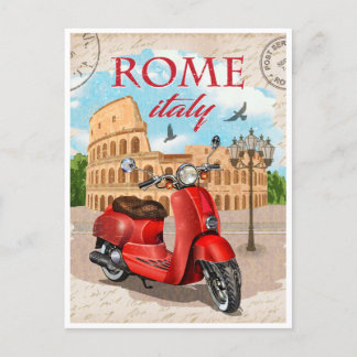 Postal Roma Italia Colosseum Viaje Arte Viaje Ciudad Viej