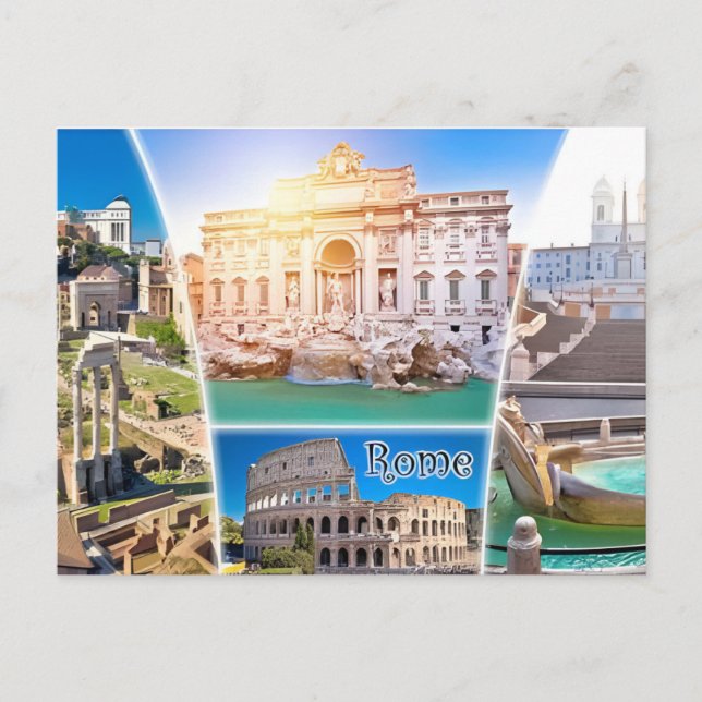 Postal Roma Italia Colosseum Viaje Arte Viaje Ciudad Viej (Anverso)